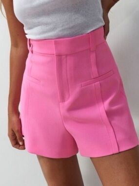 NWOT Zara High Waisted Mid Thigh Tailored Short